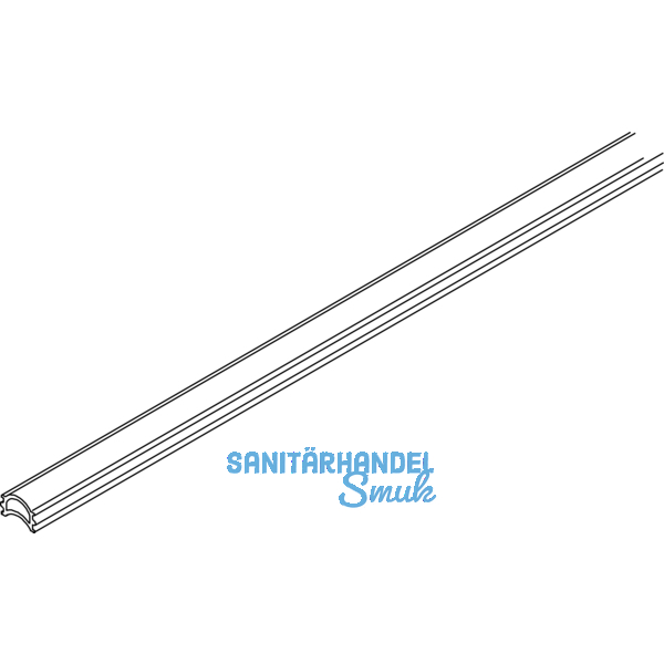 EKU DIVIDO Dichtungsprofil, 17 x 11 mm Kunststoff grau