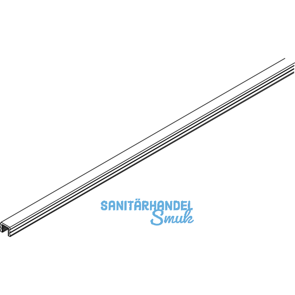 EKU DIVIDO Glashalteprofil zu Rahmenprofil horizontal, Kunststoff transparent