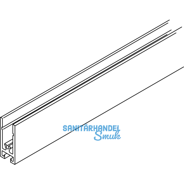 EKU DIVIDO Rahmenprofil horizontal, Lnge 2500 mm, Aluminium eloxiert