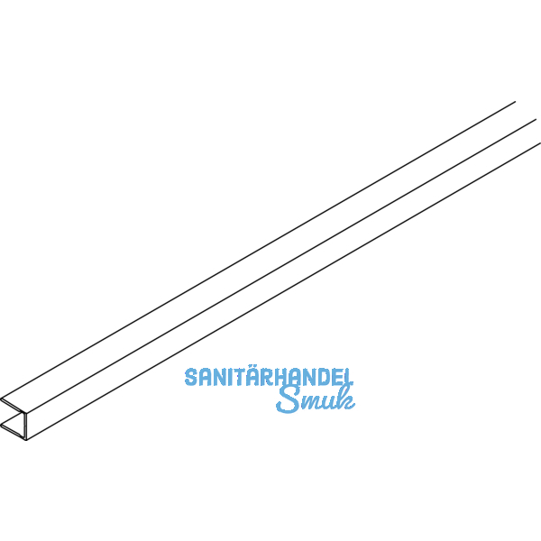 EKU DIVIDO Rahmenstirnprofil,zu Rahmenprofil vertikal, Lnge 2500, Alu eloxiert