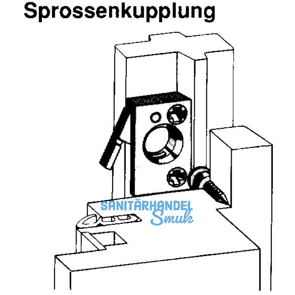 Sprossenkupplung fr Sprossenrahmen, Kunststoff dunkelbraun (11153)