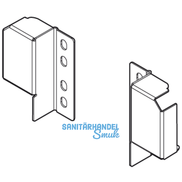 BLUM Tandembox Relinghalter fr verstellbare Reling, grau RAL9006