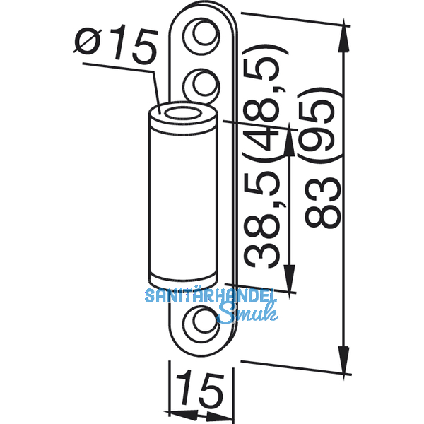 Trband Rahmenteil 11.405, Bandhhe 38,5 mm, Stahl verzinkt