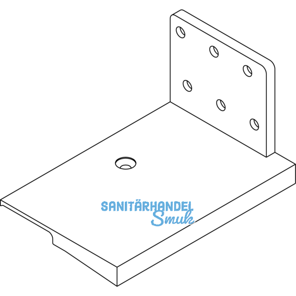 Universal-Schwellenhalter EIFEL T, grer/gleich 68 mm, Kunststoff schwarz