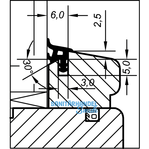 Verglasungsdichtung ACA 6008 fr Holzfenster, Kunststoff braun