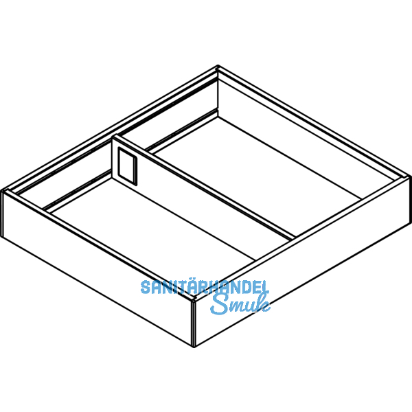 BLUM AMBIA-LINE Schubkastenrahmen ab NL270 mm, B242mm, Stahl Seidenwei