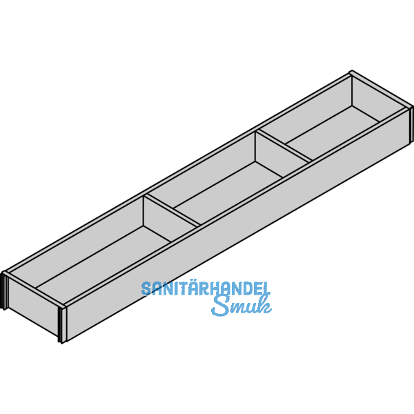 BLUM AMBIA-LINE Schubkastenrahmen schmal, NL600mm, B100mm, Bardolino Eiche