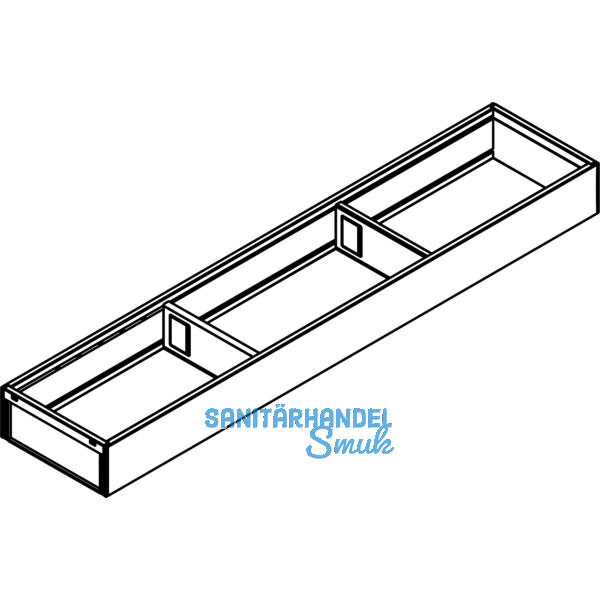 BLUM AMBIA-LINE Schubkastenrahmen schmal, NL600mm, B100mm, Stahl Seidenwei