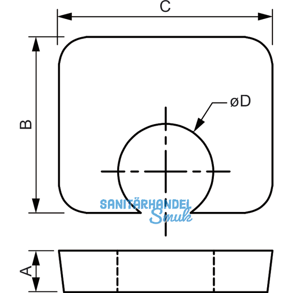 BEAM CLAMP Distanzstck BH1Z10 M10 H=2.0mm Stahl verzinkt