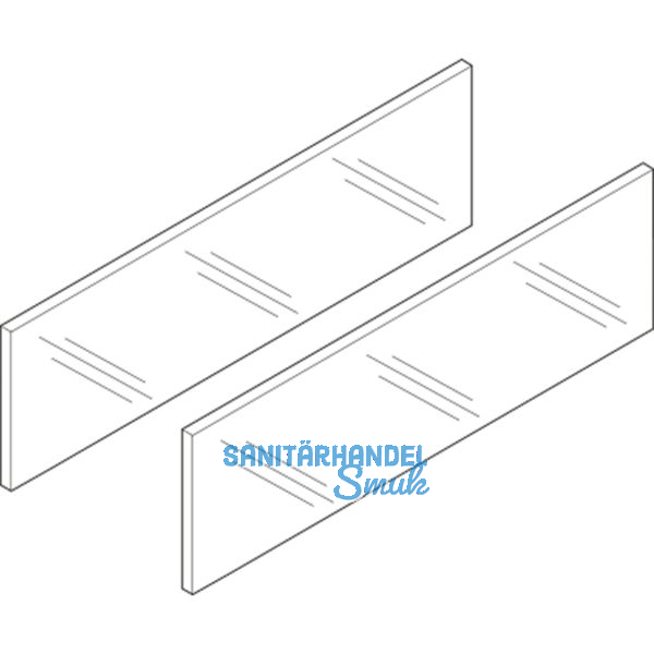 BLUM LEGRABOX free Einschubelement Seite, NL 650 mm, Glas klar