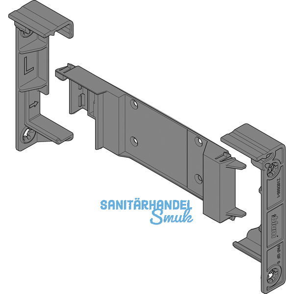 BLUM SERVO-DRIVE Trgerprofilaufnahme links/rechts, KS RAL 7037 staubgrau