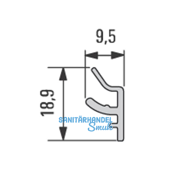 Design Alu-Zwischenlamelle 5000 mm, Edelstahl Effekt