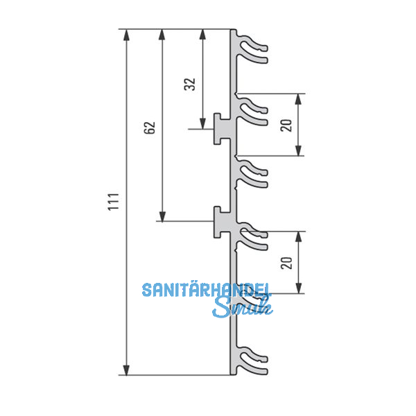 Design Klemmaufnahme Aluprofil - Sockelanwendung
