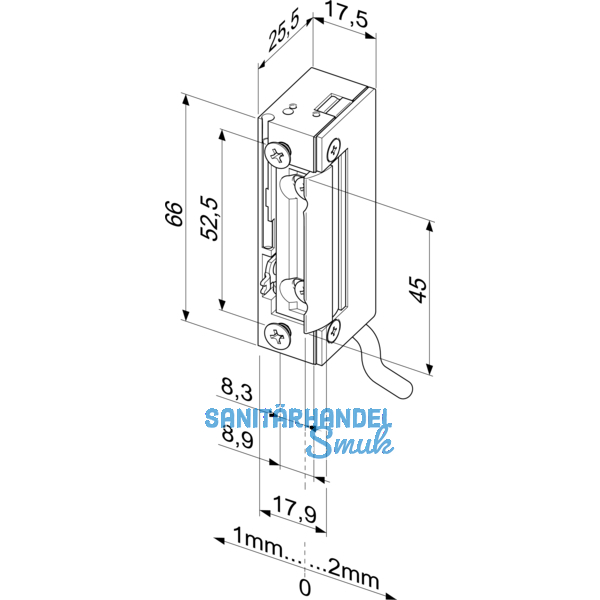 Trffner 148WE FaFix,wassergeschtzt, 10 - 24 V, m. Entriegelung, o. Schliebl.