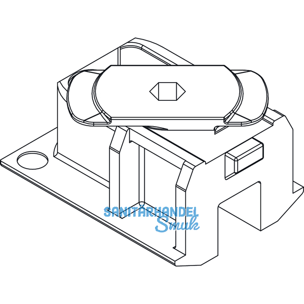 EKU CLIPO 26/36 Schienenendstck mit Drehriegel