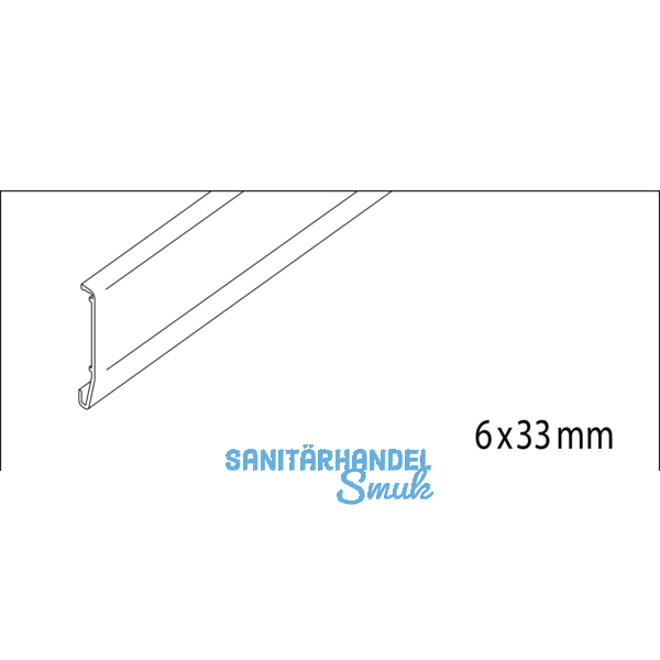 EKU CLIPO 35 G Clip-Blende zu Kleschuh Lnge 2500, Aluminium eloxiert