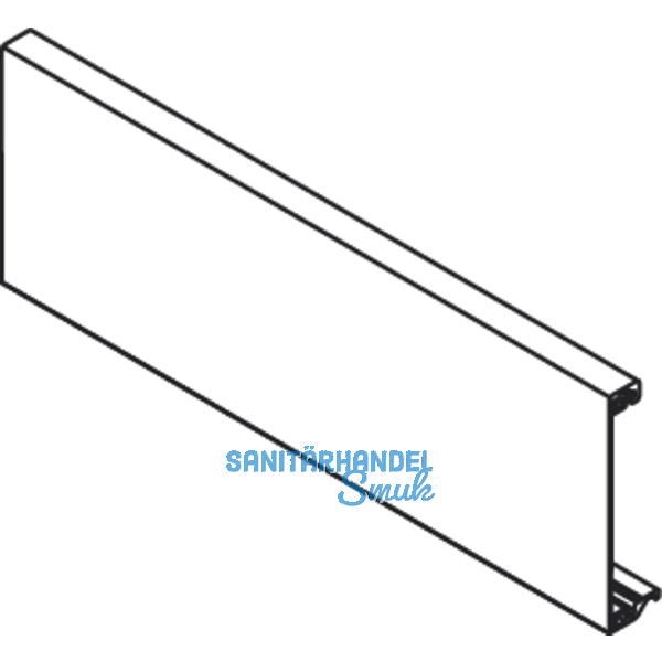 BLUM TANDEMBOX Vorderstck ohne Nut, grau RAL9006