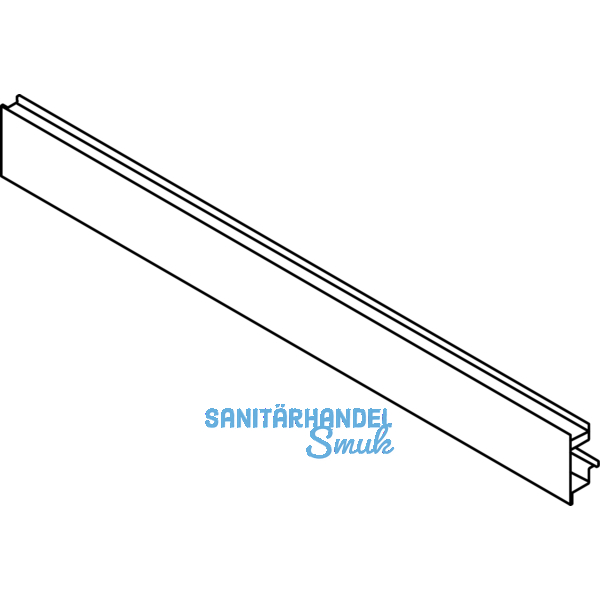 BLUM LEGRABOX Vorderstck mit Nut, 1043, Aluminium Seidenwei-matt