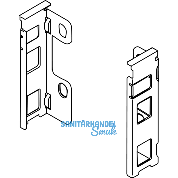 BLUM LEGRABOX Holzrckwandhalter H K, Oriongrau-matt