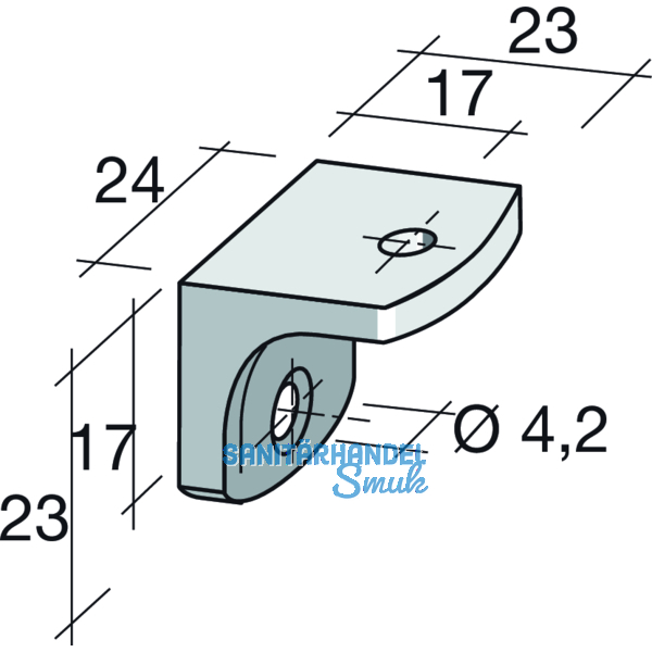 Schrankverbinder Corner 2, 23 x 23 x 24 mm, Kunststoff wei