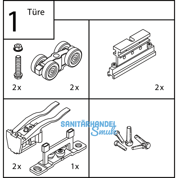 EKU DIVIDO 100 GR Beschlgegrt., 1200 x 2750 mm, Tranzahl 1