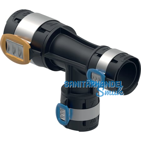 GE FlowFit T-Stck red. PPSU d50-40-40