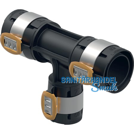 GE FlowFit T-Stck red. PPSU d63-50-63