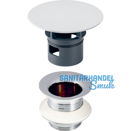 WT-Ventil 1 1/4\" glanzchrom, L8cm