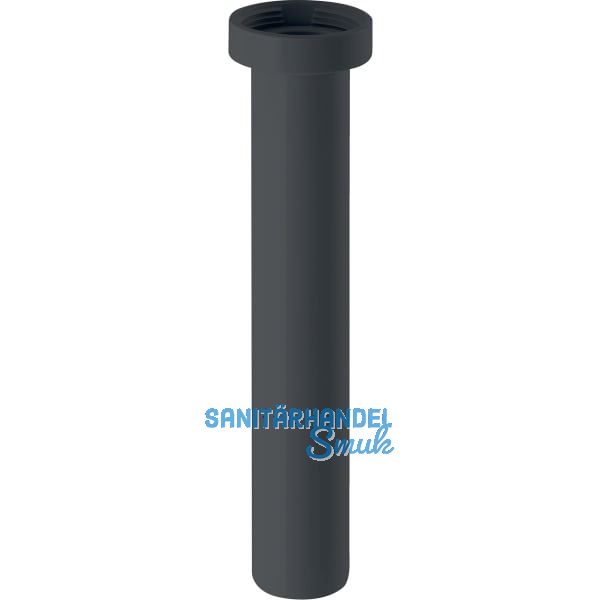 GE Einlaufrohr m. Mutter 5/4", schwarz