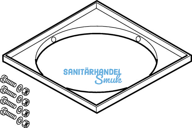 Geberit Pluvia Schachtrahmen CRNI zu