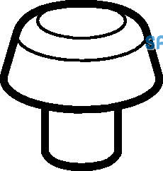 Geberit Verschlussrosette in PP