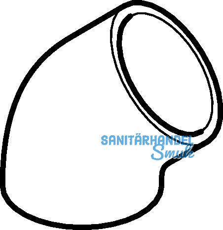 Geberit PE Bogen 45 Grad d 63mm 364045
