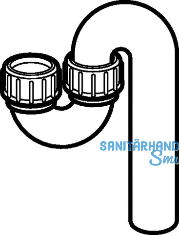 Geberit PE Siphon Einlauf und Auslauf