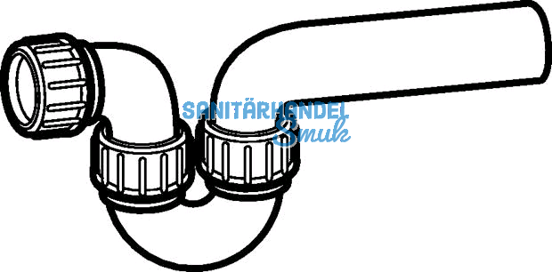 Geberit PE Siphon Einlauf u Auslauf