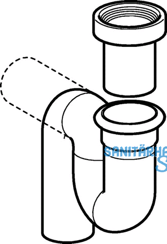 Geberit PE Siphon f.Hock-WC d 110