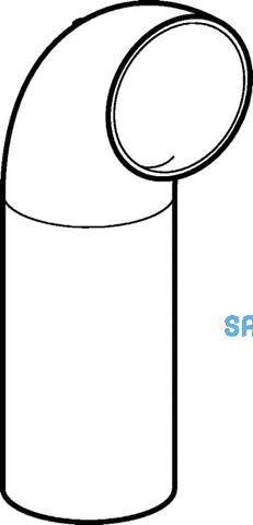 Geberit PE Bogen 90 Grad d 110mm 367055