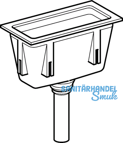 Geberit Trichter viereckig in PP grau