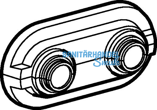 Geberit Mepla Therm Doppelrosette weiss
