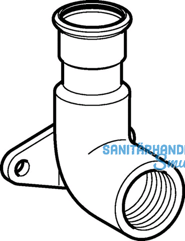 Geberit Mapress Edelst.Gas Deckenwinkel