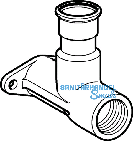 Geberit Mapress Edelstahl Deckenwinkel