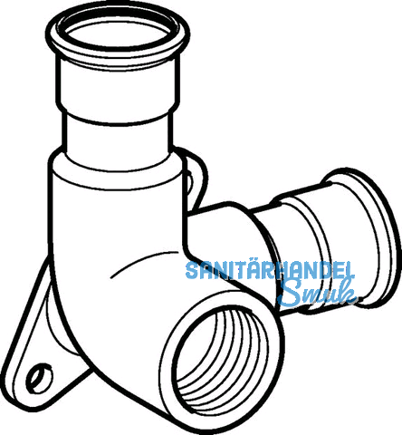 Geberit Mapress Edelstahl Deckenwinkel