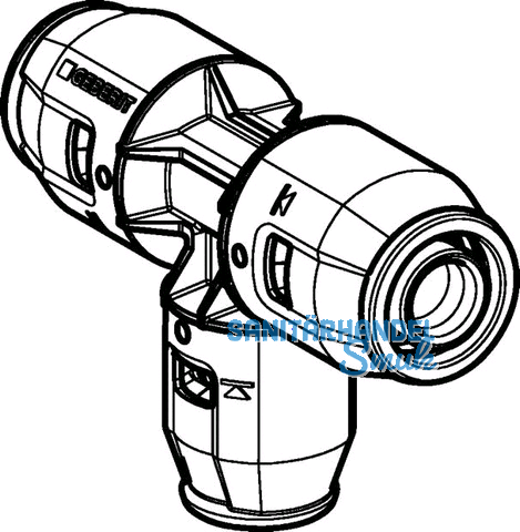 Geberit PushFit T-Stck d 25x16x25mm