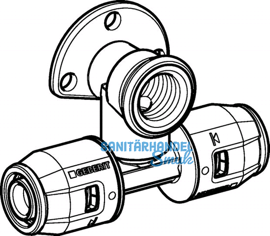 Geberit PushFit Anschluss T-Stck aus MS