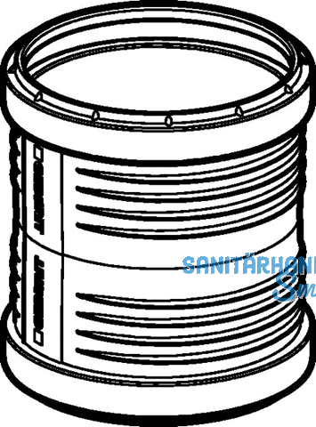 Geberit Doppelsteckmuffe PP-MD d75