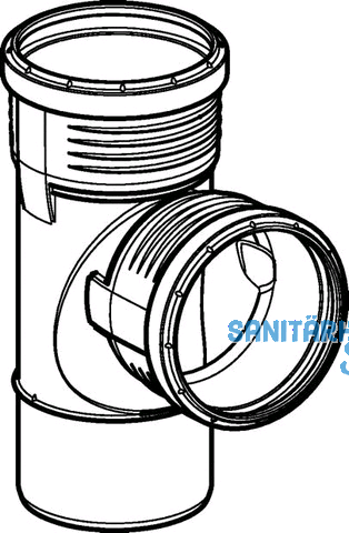 Geberit Abzweig PP-MD 87.5G d90/90