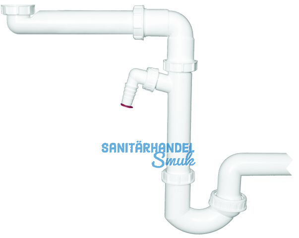 HL126/50 Raumsparsifon DN50x6/4" mit Kugelgelenk und Waschgerte-Anschluss