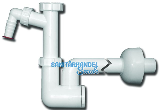 HL133/40 WT-Sifon DN40x5/4' m. WG-Anschl Reinigungseinsatz u. R