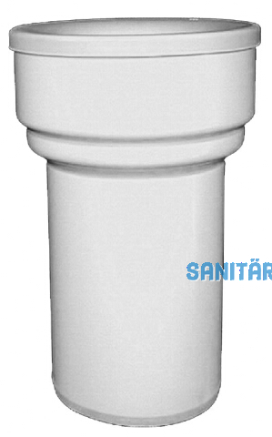 HL203/90WE WC-Anschl.stutzen DN90 m. Lippendichtg, wei