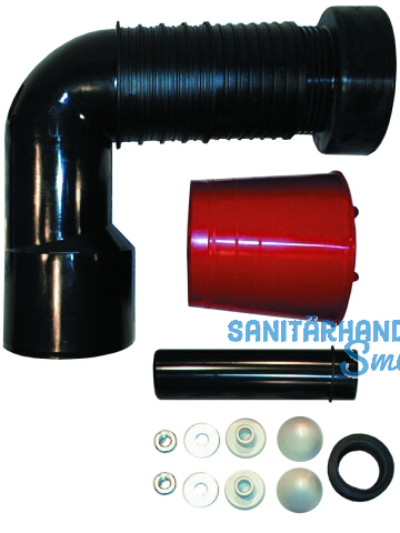 HL225.1/90 WC-Anschl.bogen DN90/110 PE m GIlippendichtg m. Sttz