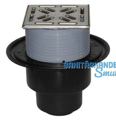 HL3100 Bodenablauf DN50/75/110 senkrech t 145x145mm Klick-Klack/